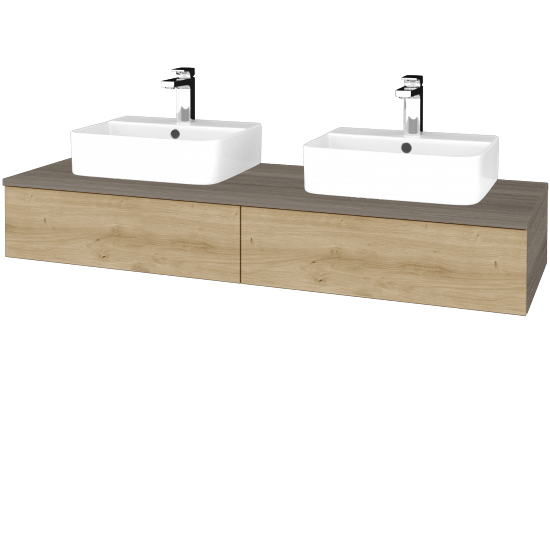 Umyvadlová skříňka MODULE SZZ2 140 umyvadlo Joy 3 - D03 Cafe - D22 Karamel - Ne