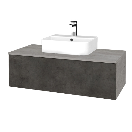 Umyvadlová skříňka MODULE SZZ1 100 umyvadlo Joy 3 - D01 Beton - D16 Beton tmavý - Ne