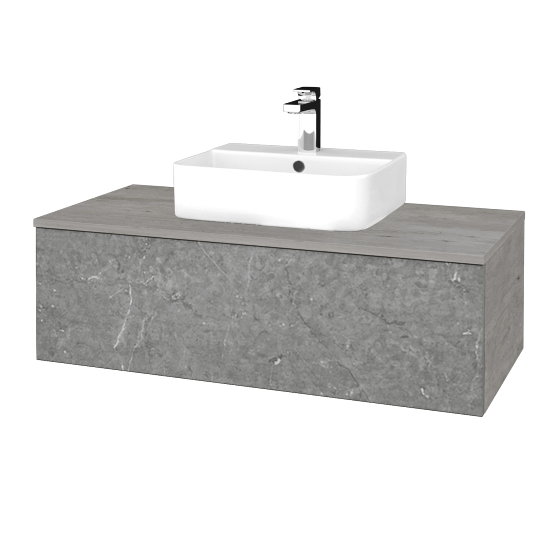 Umyvadlová skříňka MODULE SZZ1 100 umyvadlo Joy 3 - D01 Beton - D20 Galaxy - Ne
