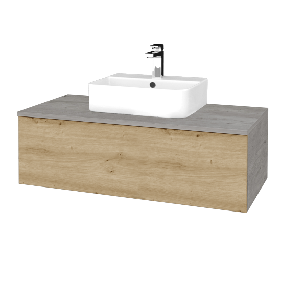 Umyvadlová skříňka MODULE SZZ1 100 umyvadlo Joy 3 - D01 Beton - D22 Karamel - Ne
