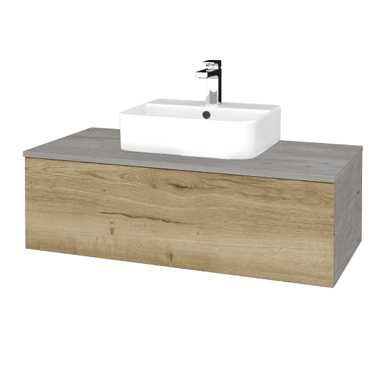 Umyvadlová skříňka MODULE SZZ1 100 umyvadlo Joy 3 - D01 Beton - D26 Ontario - Ne