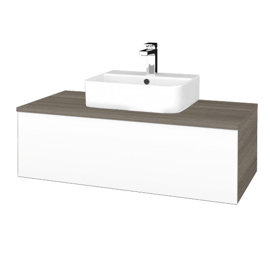 Umyvadlová skříňka MODULE SZZ1 100 umyvadlo Joy 3 - D03 Cafe - L01 Bílá vysoký lesk - Ne