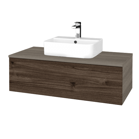 Umyvadlová skříňka MODULE SZZ1 100 umyvadlo Joy 3 - D03 Cafe - D25 Teak - Ne