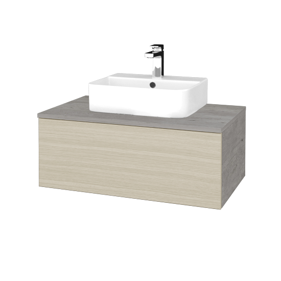 Umyvadlová skříňka MODULE SZZ1 80 umyvadlo Joy 3 - D01 Beton - D04 Dub - Ne