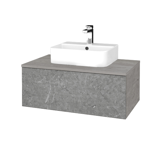 Umyvadlová skříňka MODULE SZZ1 80 umyvadlo Joy 3 - D01 Beton - D20 Galaxy - Ne