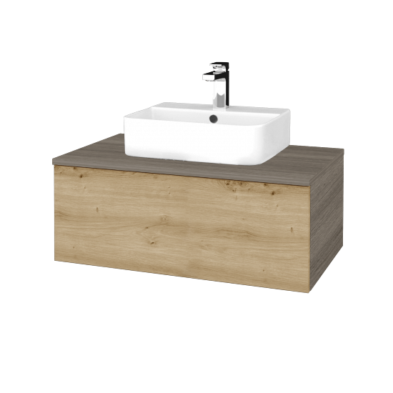 Umyvadlová skříňka MODULE SZZ1 80 umyvadlo Joy 3 - D03 Cafe - D22 Karamel - Ne