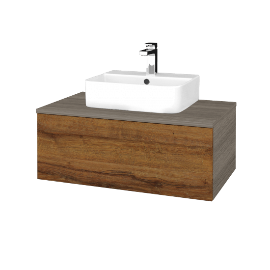 Umyvadlová skříňka MODULE SZZ1 80 umyvadlo Joy 3 - D03 Cafe - D27 Cognac - Ne