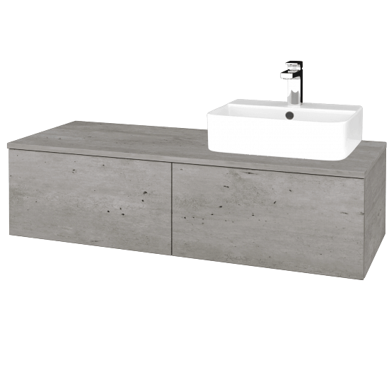 Umyvadlová skříňka MODULE SZZ12 120 umyvadlo Joy 3 - D01 Beton - D01 Beton - Levé