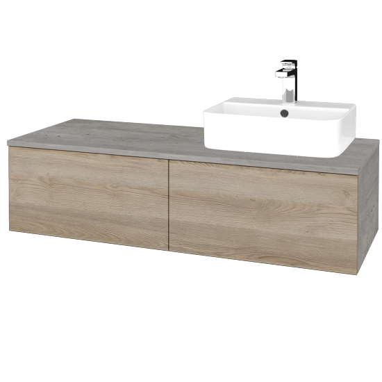 Umyvadlová skříňka MODULE SZZ12 120 umyvadlo Joy 3 - D01 Beton - D17 Colorado - Levé - Ne