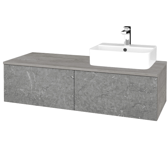 Umyvadlová skříňka MODULE SZZ12 120 umyvadlo Joy 3 - D01 Beton - D20 Galaxy - Levé - Ne