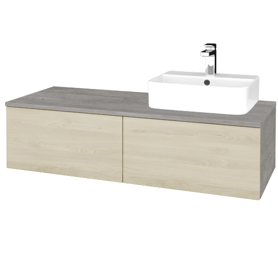 Umyvadlová skříňka MODULE SZZ12 120 umyvadlo Joy 3 - D01 Beton - D24 Ohio - Levé - Ne