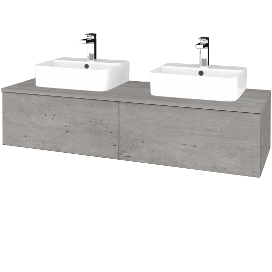 Umyvadlová skříňka MODULE SZZ12 140 umyvadlo Joy 3 - D01 Beton - D01 Beton