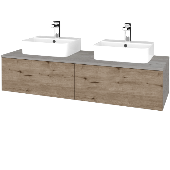 Umyvadlová skříňka MODULE SZZ12 140 umyvadlo Joy 3 - D01 Beton - D23 Herkules - Ne