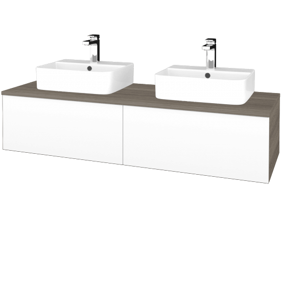 Umyvadlová skříňka MODULE SZZ12 140 umyvadlo Joy 3 - D03 Cafe - M01 Bílá mat - Ne