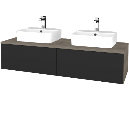 Umyvadlová skříňka MODULE SZZ12 140 umyvadlo Joy 3 - D03 Cafe - N03 Graphite - Ne