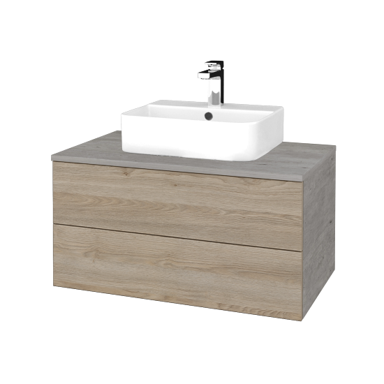 Umyvadlová skříňka MODULE SZZ2 80 umyvadlo Joy 3 - D01 Beton - D17 Colorado - Ne