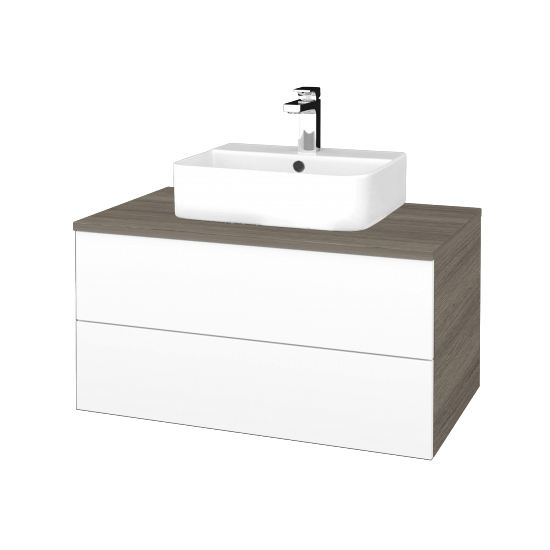 Umyvadlová skříňka MODULE SZZ2 80 umyvadlo Joy 3 - D03 Cafe - M01 Bílá mat - Ne