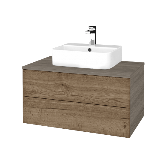 Umyvadlová skříňka MODULE SZZ2 80 umyvadlo Joy 3 - D03 Cafe - D21 Tobacco - Ne