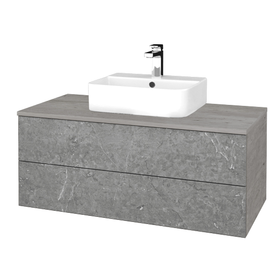 Umyvadlová skříňka MODULE SZZ2 100 umyvadlo Joy 3 - D01 Beton - D20 Galaxy - Ne