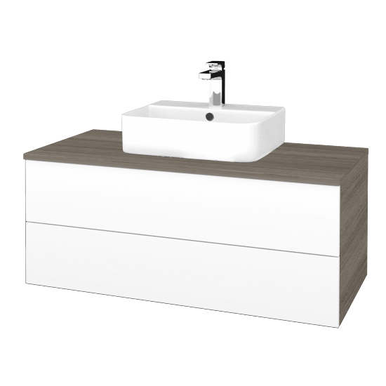 Umyvadlová skříňka MODULE SZZ2 100 umyvadlo Joy 3 - D03 Cafe - L01 Bílá vysoký lesk - Ne