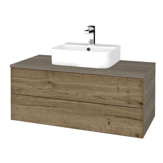 Umyvadlová skříňka MODULE SZZ2 100 umyvadlo Joy 3 - D03 Cafe - D21 Tobacco - Ne