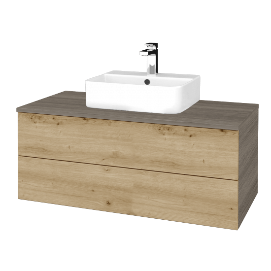 Umyvadlová skříňka MODULE SZZ2 100 umyvadlo Joy 3 - D03 Cafe - D22 Karamel - Ne