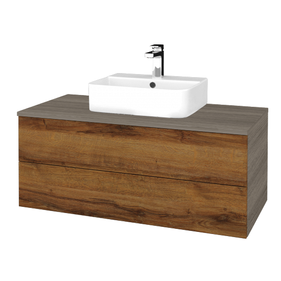 Umyvadlová skříňka MODULE SZZ2 100 umyvadlo Joy 3 - D03 Cafe - D27 Cognac - Ne