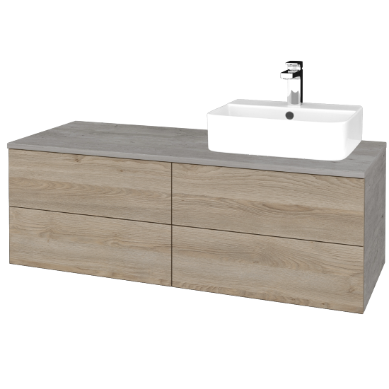 Umyvadlová skříňka MODULE SZZ4 120 umyvadlo Joy 3 - D01 Beton - D17 Colorado - Levé - Ne