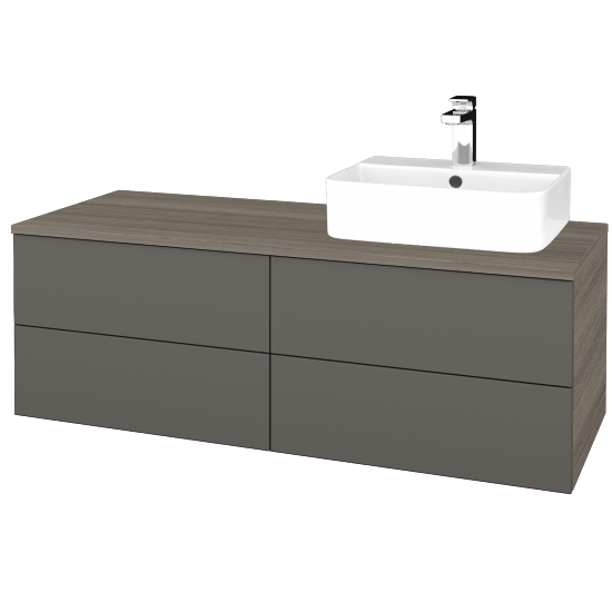 Umyvadlová skříňka MODULE SZZ4 120 umyvadlo Joy 3 - D03 Cafe - N06 Lava - Levé - Ne