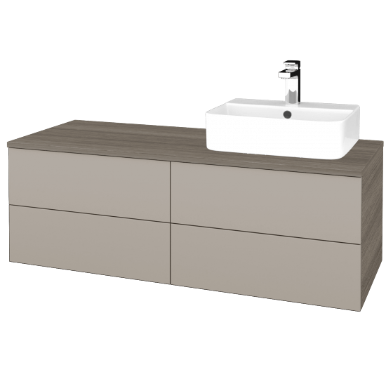 Umyvadlová skříňka MODULE SZZ4 120 umyvadlo Joy 3 - D03 Cafe - N07 Stone - Levé - Ne