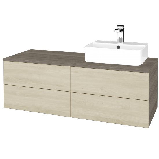 Umyvadlová skříňka MODULE SZZ4 120 umyvadlo Joy 3 - D03 Cafe - D24 Ohio - Levé - Ne