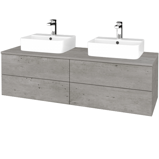 Umyvadlová skříňka MODULE SZZ4 140 umyvadlo Joy 3 - D01 Beton - D01 Beton