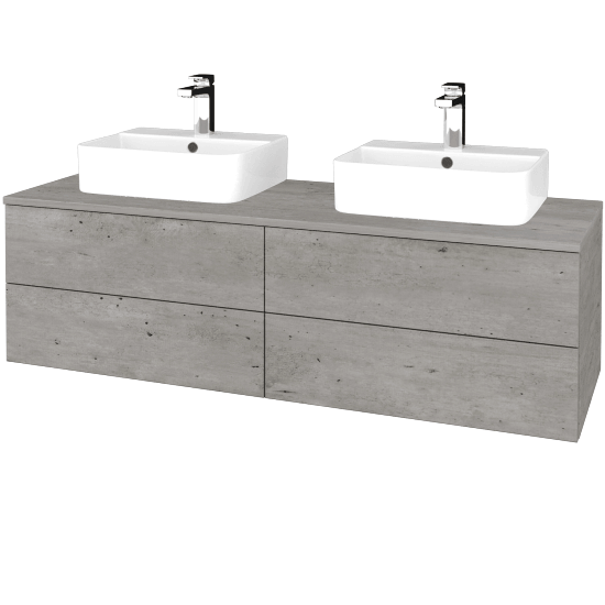 Umyvadlová skříňka MODULE SZZ4 140 umyvadlo Joy 3 - D01 Beton - D01 Beton - Ne