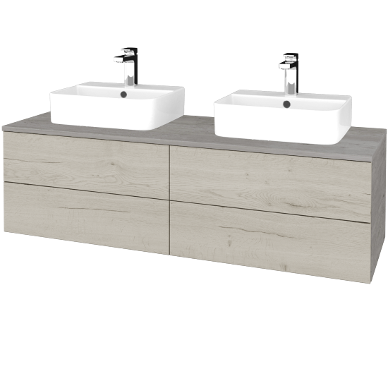 Umyvadlová skříňka MODULE SZZ4 140 umyvadlo Joy 3 - D01 Beton - D28 Alberta - Ne