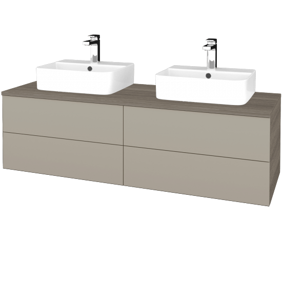 Umyvadlová skříňka MODULE SZZ4 140 umyvadlo Joy 3 - D03 Cafe - M05 Béžová mat - Ne