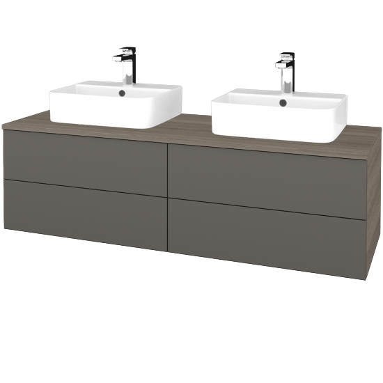 Umyvadlová skříňka MODULE SZZ4 140 umyvadlo Joy 3 - D03 Cafe - N06 Lava - Ne