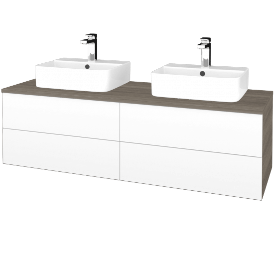 Umyvadlová skříňka MODULE SZZ4 140 umyvadlo Joy 3 - D03 Cafe - M01 Bílá mat - Ne