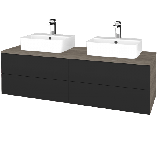 Umyvadlová skříňka MODULE SZZ4 140 umyvadlo Joy 3 - D03 Cafe - N03 Graphite - Ne