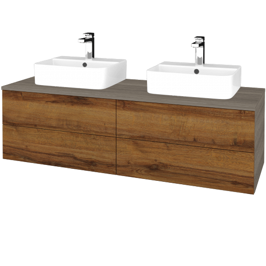 Umyvadlová skříňka MODULE SZZ4 140 umyvadlo Joy 3 - D03 Cafe - D27 Cognac - Ne