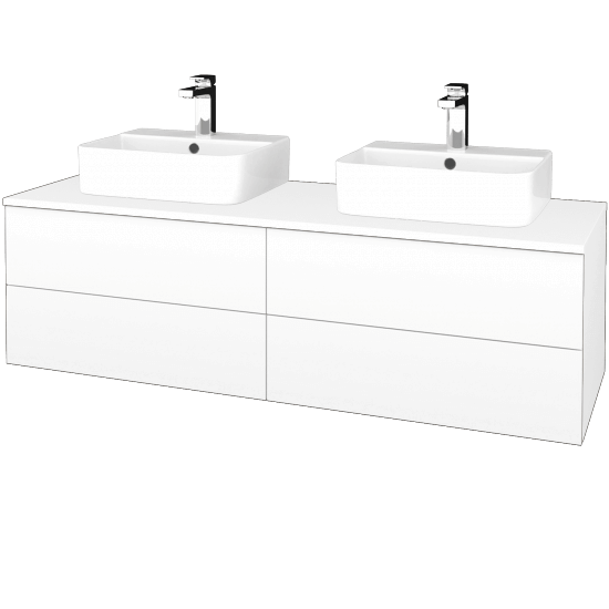 Umyvadlová skříňka MODULE SZZ4 140 umyvadlo Joy 3 - N01 Bílá lesk - L01 Bílá vysoký lesk - Ne
