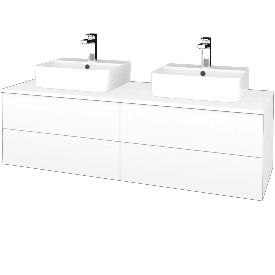Umyvadlová skříňka MODULE SZZ4 140 umyvadlo Joy 3 - N01 Bílá lesk - M01 Bílá mat - Ne