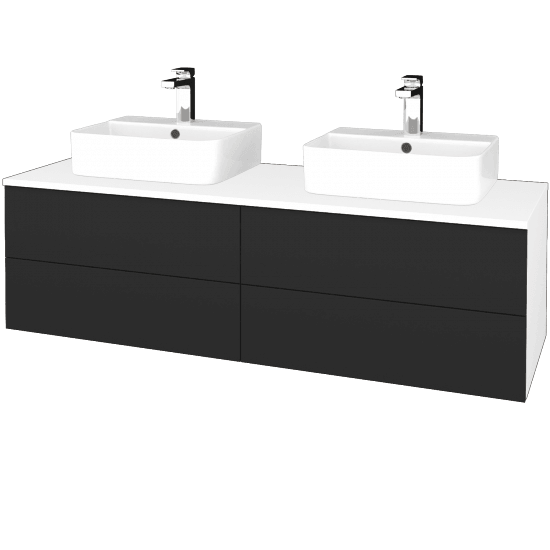Umyvadlová skříňka MODULE SZZ4 140 umyvadlo Joy 3 - N01 Bílá lesk - N03 Graphite - Ne