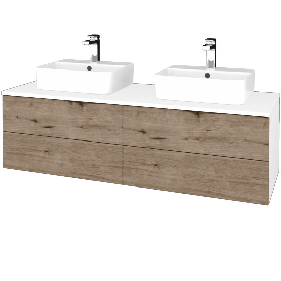 Umyvadlová skříňka MODULE SZZ4 140 umyvadlo Joy 3 - N01 Bílá lesk - D23 Herkules - Ne
