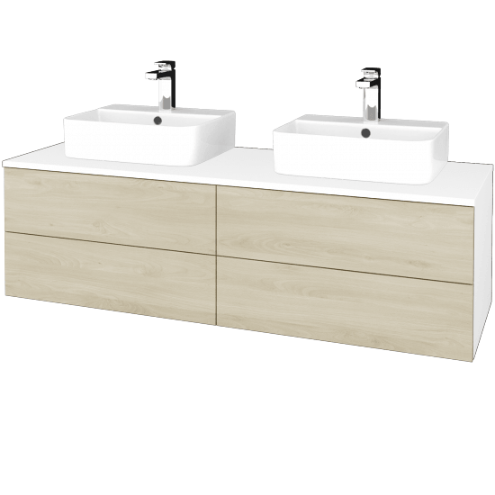 Umyvadlová skříňka MODULE SZZ4 140 umyvadlo Joy 3 - N01 Bílá lesk - D24 Ohio - Ne