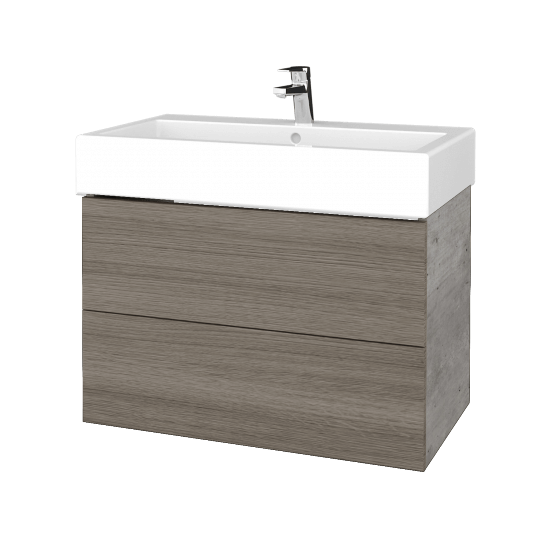 Waschtischunterschrank FLAT SZZ2 80 (für Waschtisch Duravit Vero)  - D01 Beton - D03 Cafe