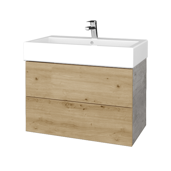 Umyvadlová skříňka VARIANTE SZZ2 80 pro umyvadlo Duravit Vero - D01 Beton - D22 Karamel