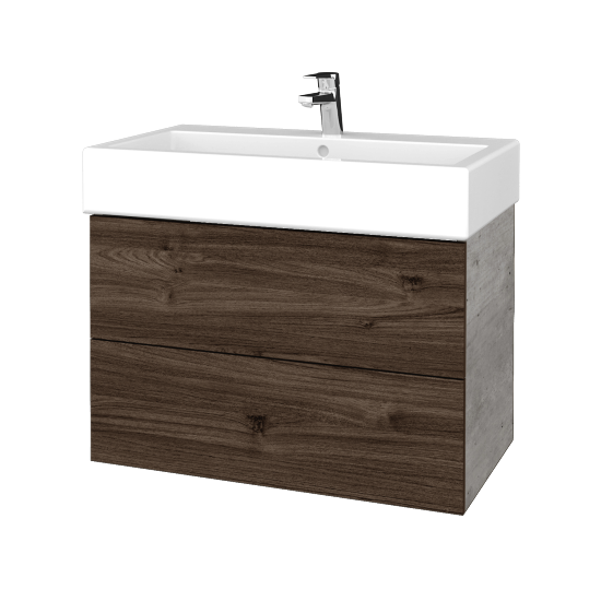 Umyvadlová skříňka VARIANTE SZZ2 80 pro umyvadlo Duravit Vero - D01 Beton - D25 Teak