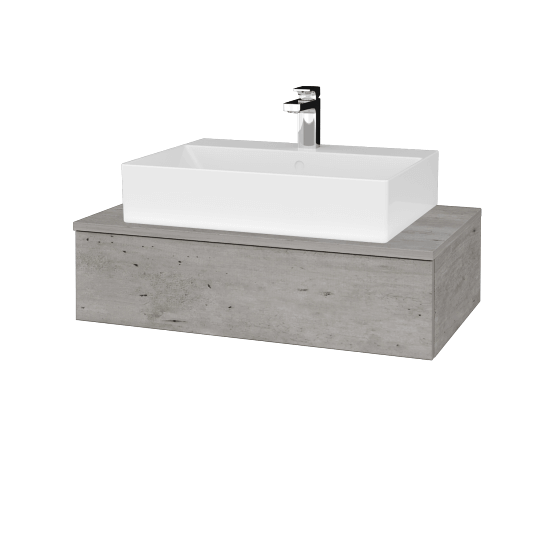 Umyvadlová skříňka MODULE SZZ 80 umyvadlo Kube - D01 Beton - D01 Beton