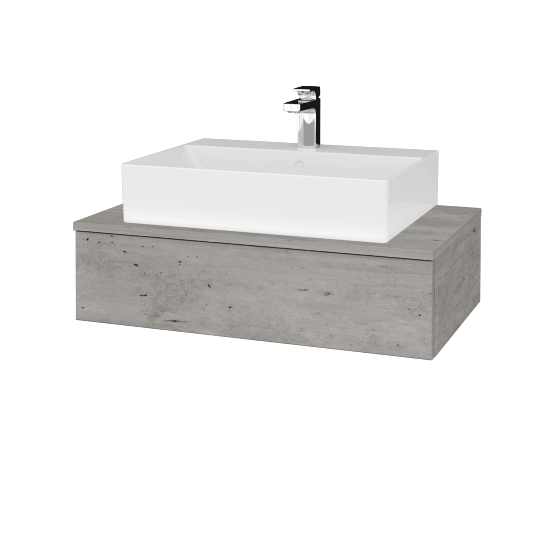 Umyvadlová skříňka MODULE SZZ 80 umyvadlo Kube - D01 Beton - D01 Beton - Ne