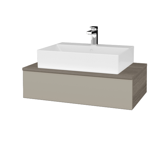Umyvadlová skříňka MODULE SZZ 80 umyvadlo Kube - D03 Cafe - M05 Béžová mat - Ne